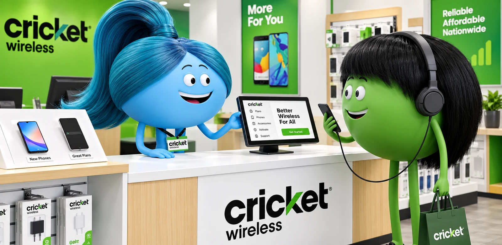 Inside a Cricket store